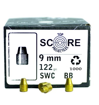 Topscore 9mm 122gr SWC x1000
